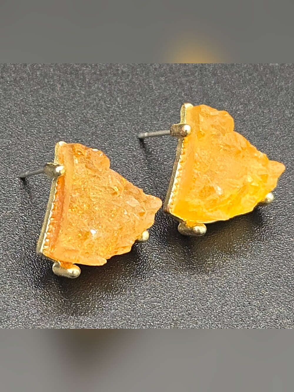 Vintage Gold Tone Cluster Earrings